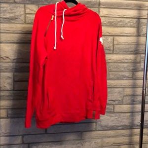 Canada day red double hood sweatshirt